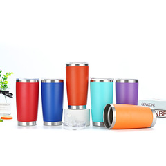 ソースメーカー外国貿易スプレープラスチック 20oZ ステンレス鋼車載魔法瓶カップ真空ビールカップ屋外アイスカップ