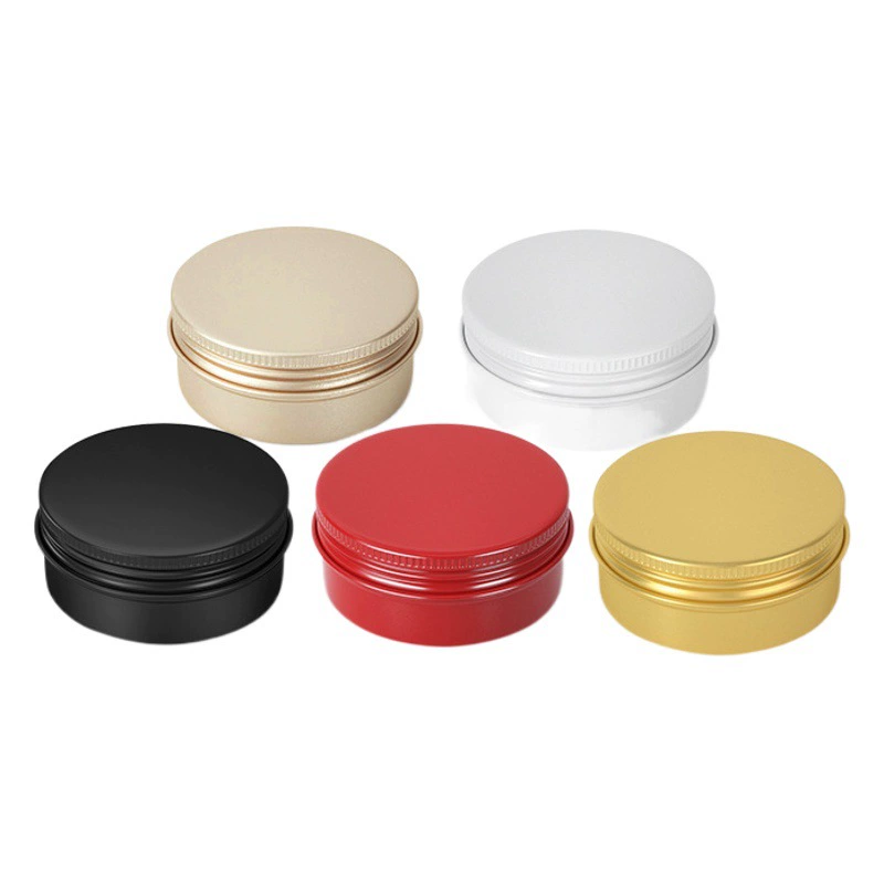 50 мл алюминиевая банка кремового цвета маленькая алюминиевая коробка 50 г Свеча для воска для волос мыло ручной работы косметическая паста Упаковка алюминиевая коробка