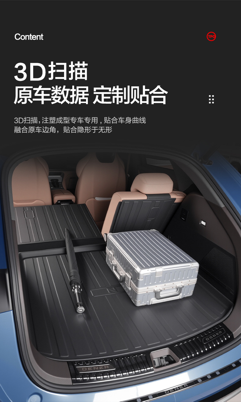 Tengshi N7 Trunk Mat Interior Decoration Accessories 2026 Model Car Interior Modification Parts Tpe Trunk Mat