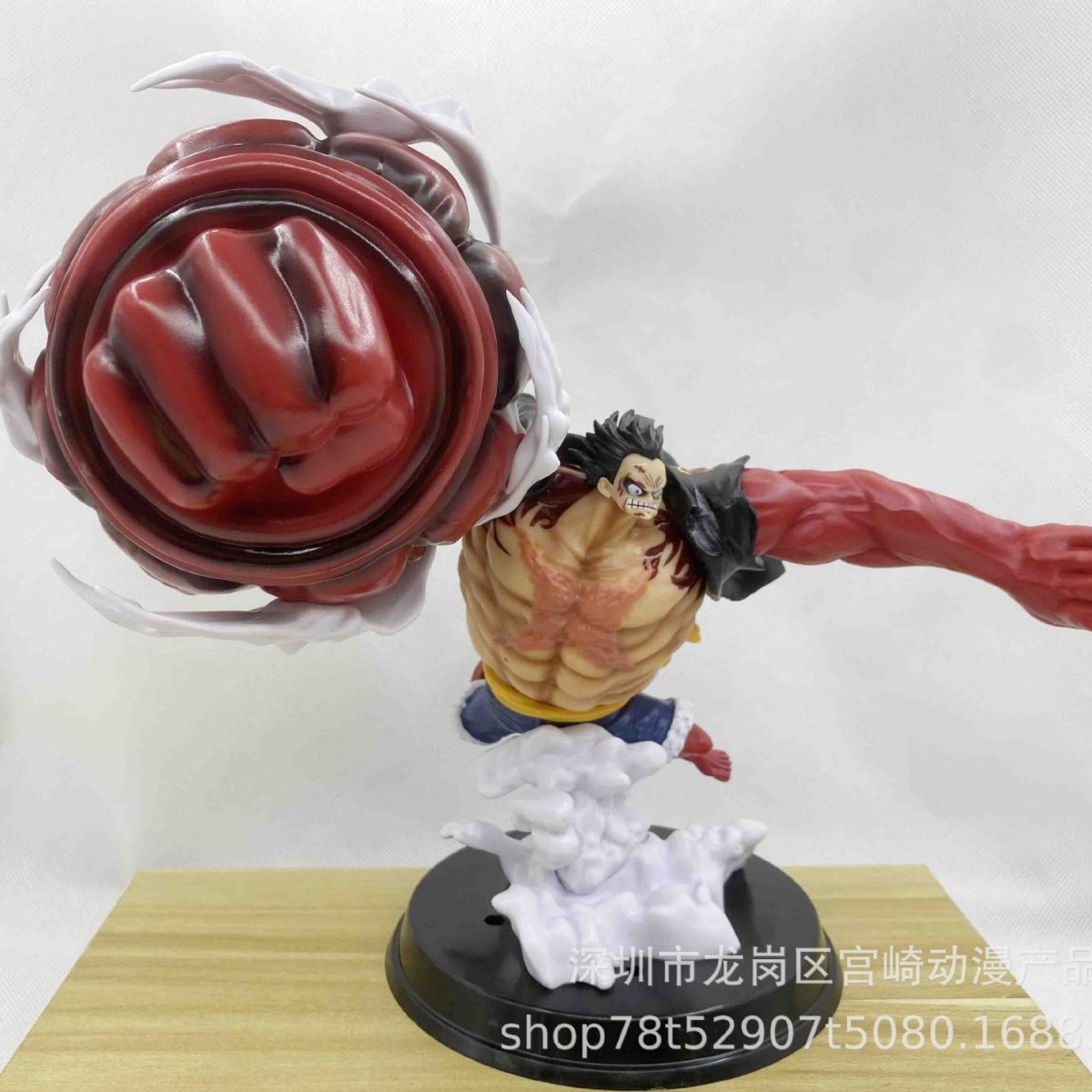 Una pieza fuego boxeo luffy gran boxeo luffy serie anime modelo decoración estatua hecha a mano al por mayor