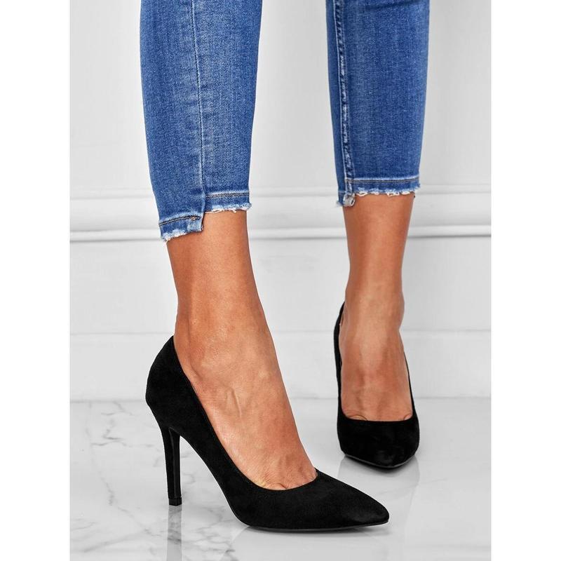 2025 New Model Cross-Border Dropshipping Women's Classic Black Velvet Court High Heels Cross-Border Dropshipping 2025 New Model Cross-Border Dropshipping Women's Classic Black Velvet Court High Heels Cross-Border Dropshipping
