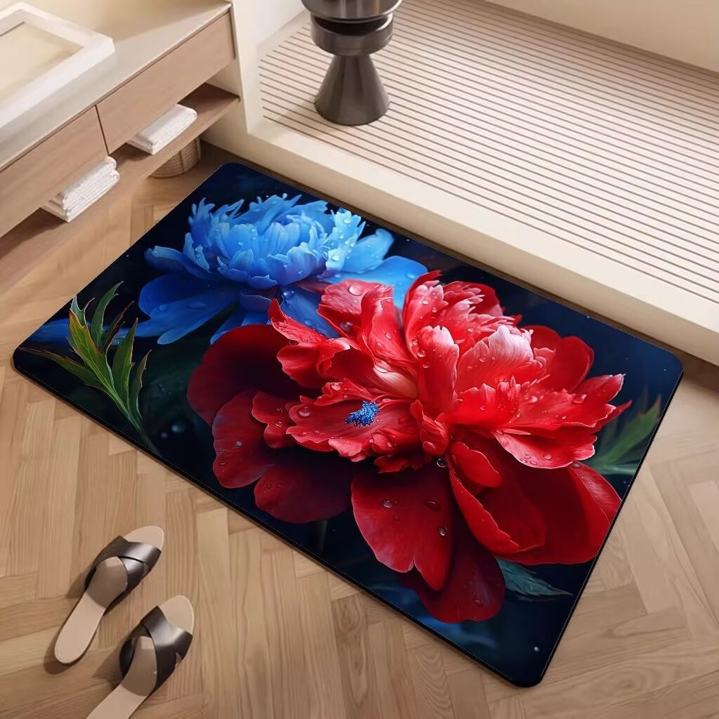 3d Flower Bath Rug Non-slip Absorbent Mat For Bathroom And Kitchen_voghion.com