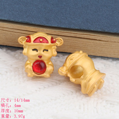 diy飾品配件 合金電鍍越南沙金財神花朵異形隔珠手鍊頭繩直播引流