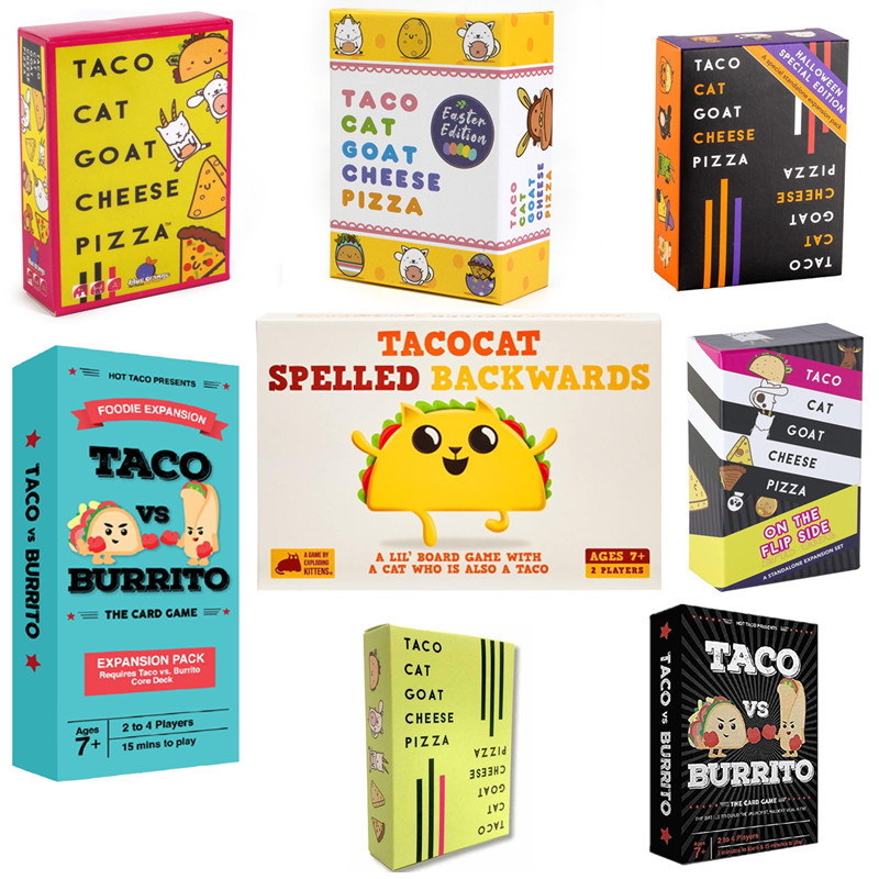 English Taco Cat Goat Cheese Pizza Board Game Cardanta cookie elf candy