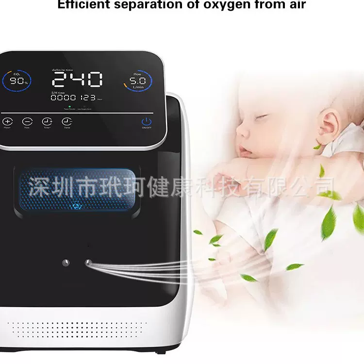 现货心诺制氧机10升XNUO氧气机10升双瓶低氧可报警英文版出口跨境