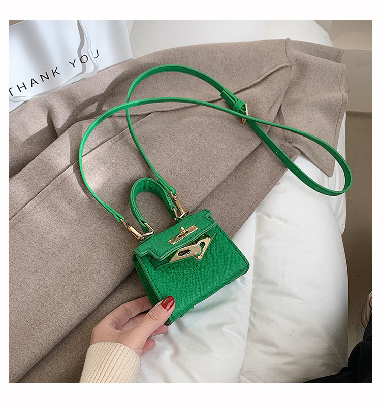 Mini Kelly Lipstick New Palm Pattern Platinum Bag Foreign Style Single Shoulder Bag display picture 12