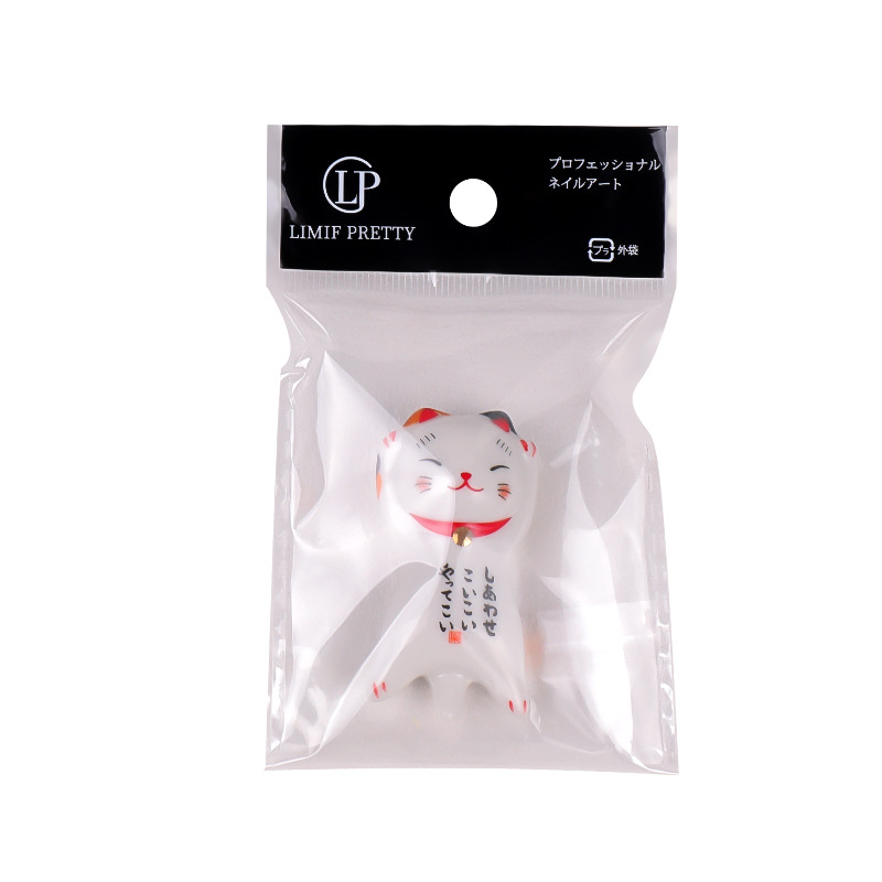 Nuevo soporte para bolígrafos de uñas divertido de dibujos animados lindo soporte para bolígrafos de gato de la suerte soporte para bolígrafos de fototerapia soporte para bolígrafos pintados soporte para bolígrafos de dibujo