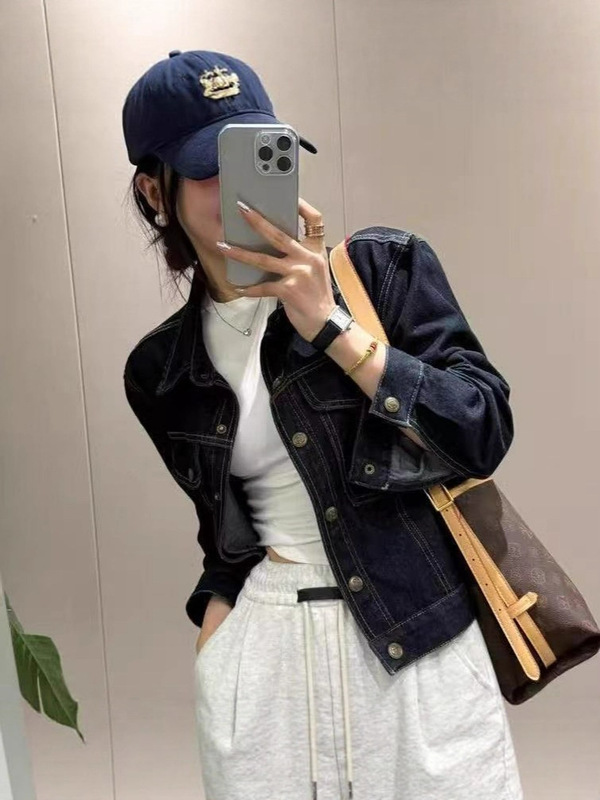 牛仔外套女春秋新款韩系复古百搭短款丹宁色气质长袖上衣休闲女款|undefined