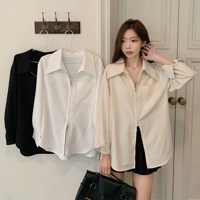 Ранний осенний новый толстый размер MM французский двухголовый дизайн молнии