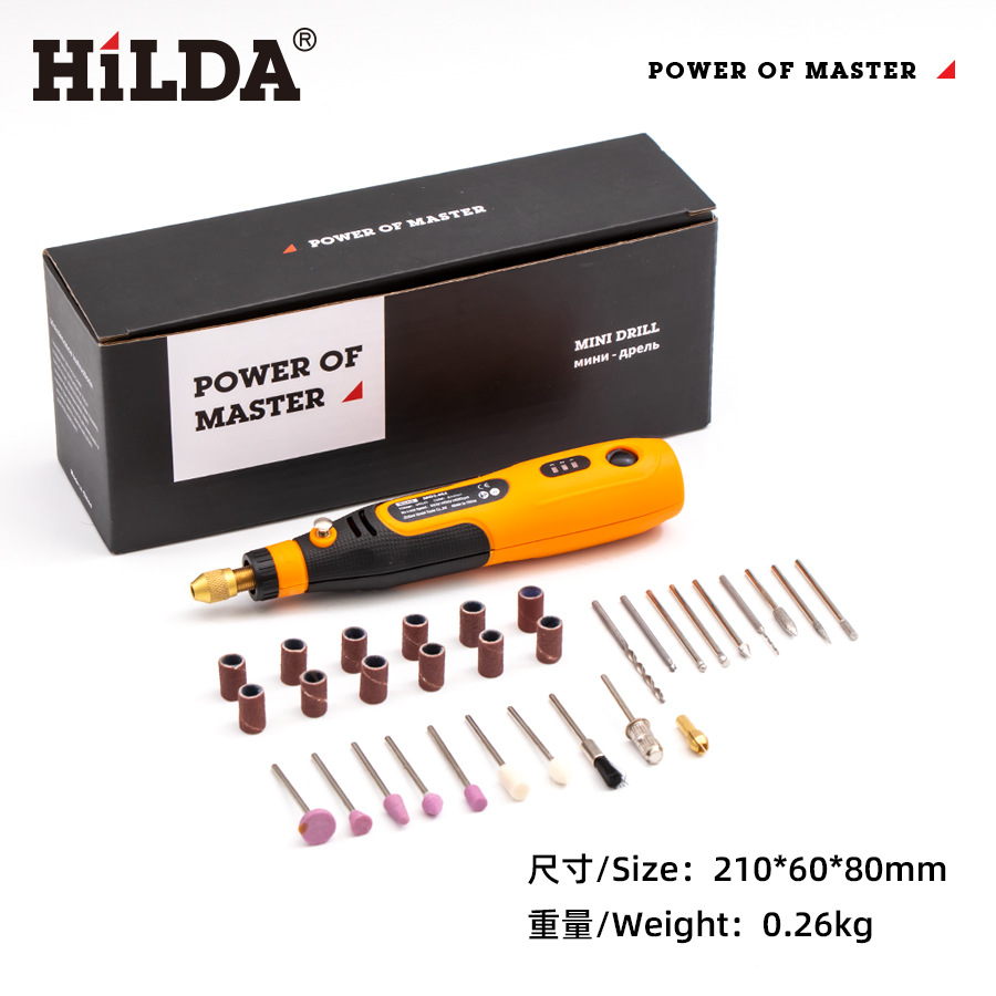 HiLDA Hilda 3.6v pluma de amolado eléctrico batería de litio manicurier taladro eléctrico en miniatura tallado tipo-c máquina de pulir y pulir