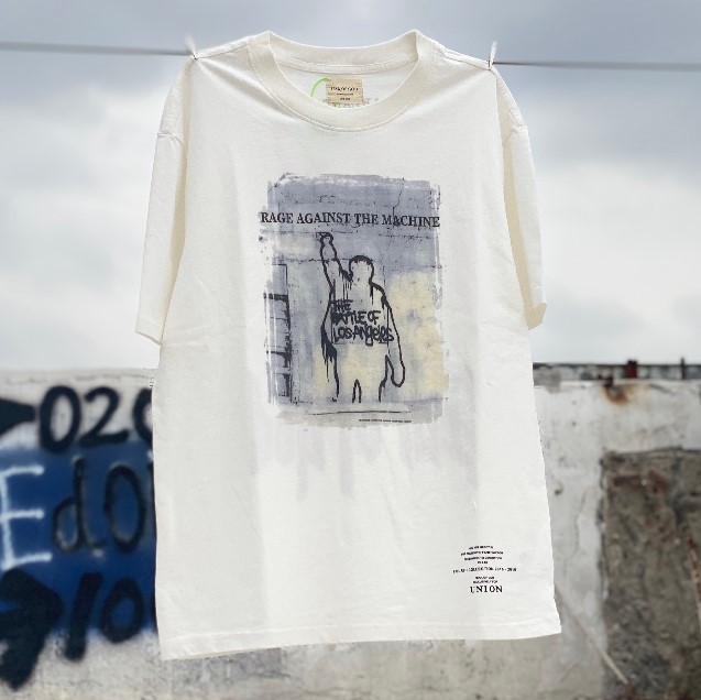 Vtg半袖男アメリカンヴィンテージマンソンセントレトロダークダーク欧米古いfogスタイルハイストリートtシャツ