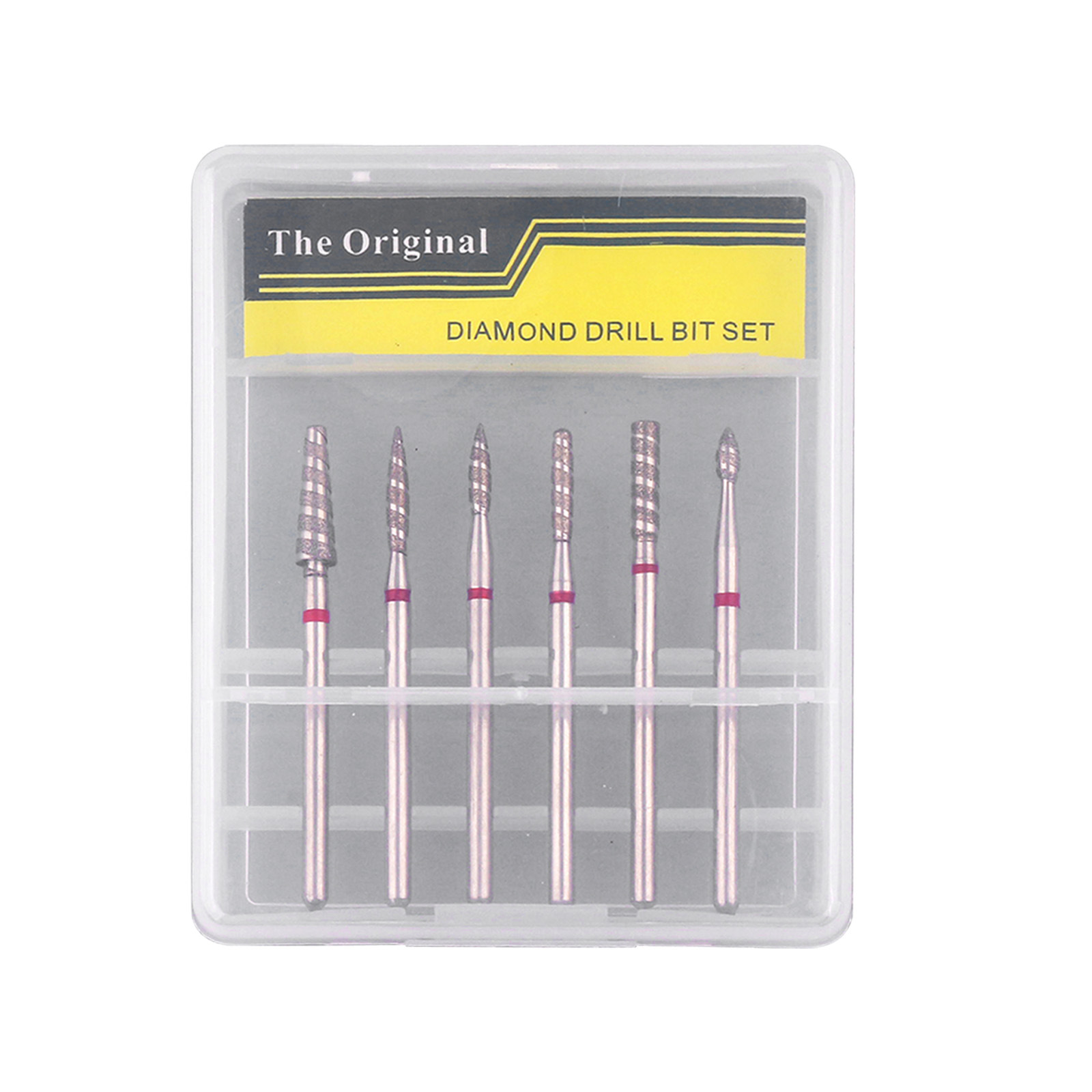 Juego de cabezales de pulido de diamante para uñas de estilo ruso 6 juegos de cabezales de pulido de piel exfoliante de pretratamiento de alta calidad en caja