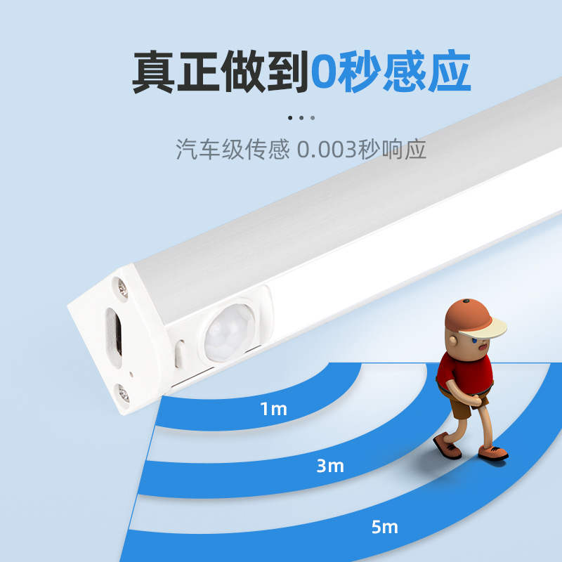 사람이 자기 흡수 직각 입구 라이트 바를 충전하는 인체와 함께 갈 때 사람이 와서 외출 할 때 입구 도어의 유도 램프가 켜집니다.