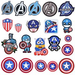 Junle embroidery cloth patch new cartoon animation US captain patch clothing accessories embroidery patch 