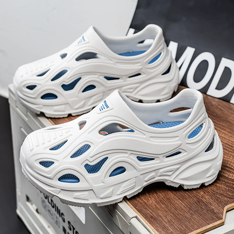 Мужские летние уличные сабо с мягкой дышащей подошвой из ЭВА, формованные для комфортного шага, подходят для пляжа и активного отдыха.