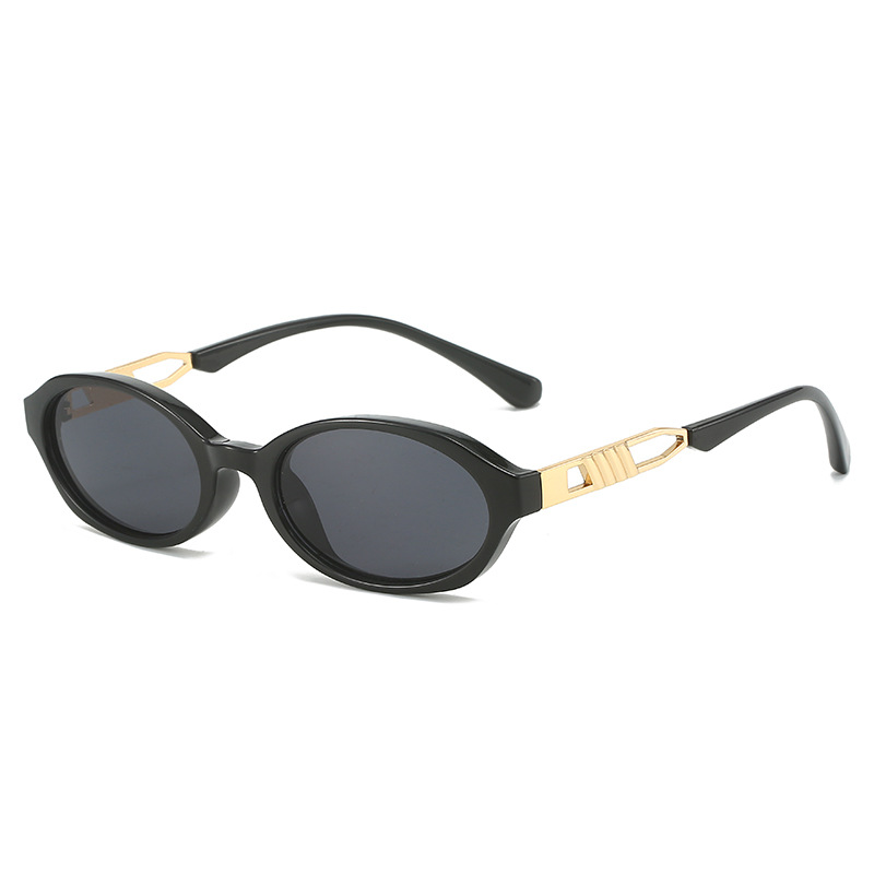 2024 fábrica directa transfronteriza nuevas gafas de sol personalizadas moda Metal tecnología europea y americana sentido gafas de sol tiro en la calle al aire libre