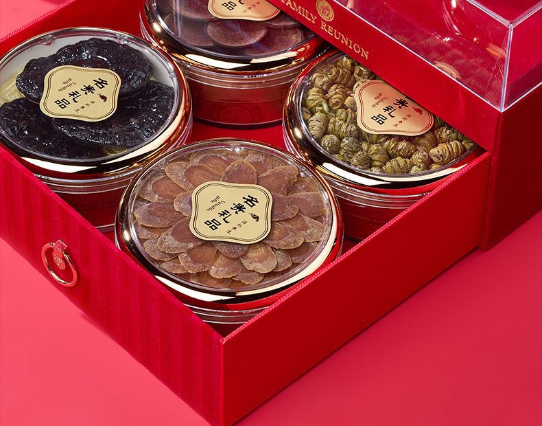 American Ginseng Gift Box Xi Yang Shen with Mushroom Herb Set for Parents and Elders 100g quality and texture