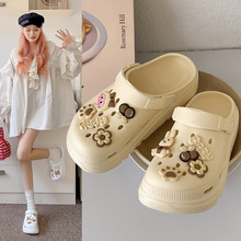 夏季eva洞洞鞋女外穿云朵防滑防臭厚底增高踩屎感沙滩鞋女款批发