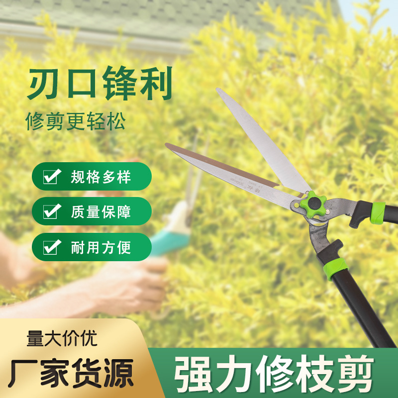 绿松大口径高碳钢花园园林剪枝剪刀工具花枝剪修枝剪树枝大果树剪