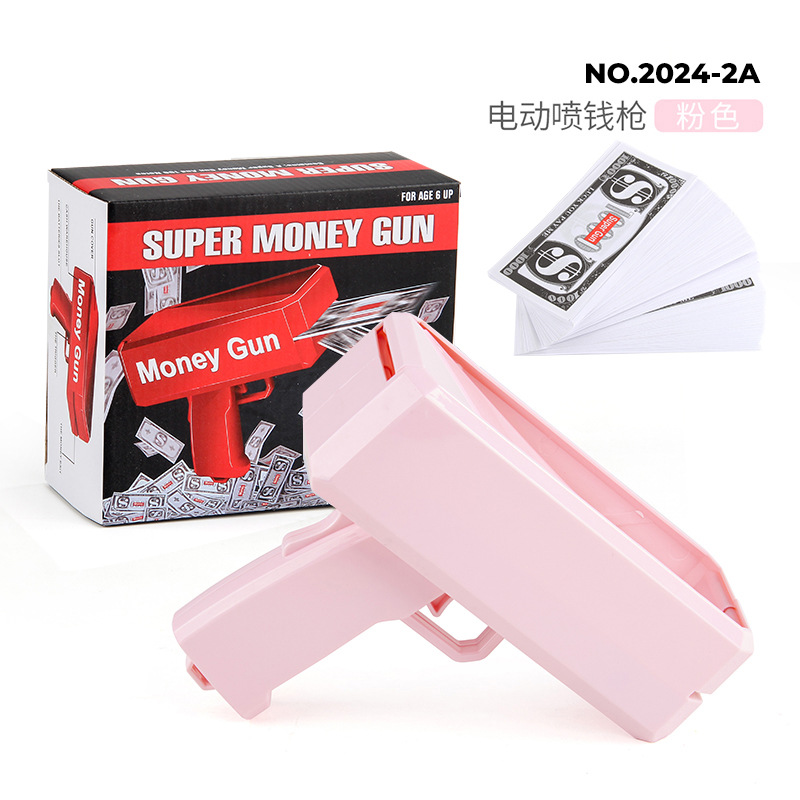 2024-2A 로고 없음 핑크 머니 스프레이 건 블랙 박스 382g