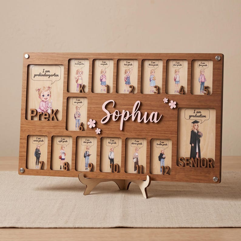 Etsy custom-made academic year photo frame, personalized with name, for graduation from kindergarten to high school, one-piece custom order Etsy custom-made academic year photo frame, personalized with name, for graduation from kindergarten to high school, one-piece custom order