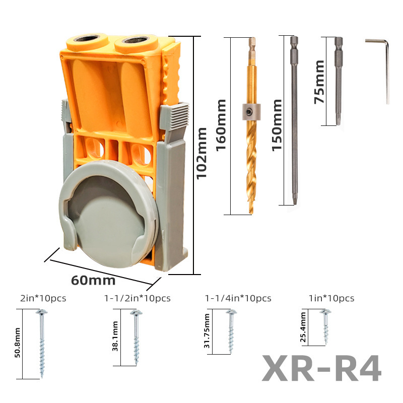Agujero oblicuo de plástico XK-R4 (amarillo)