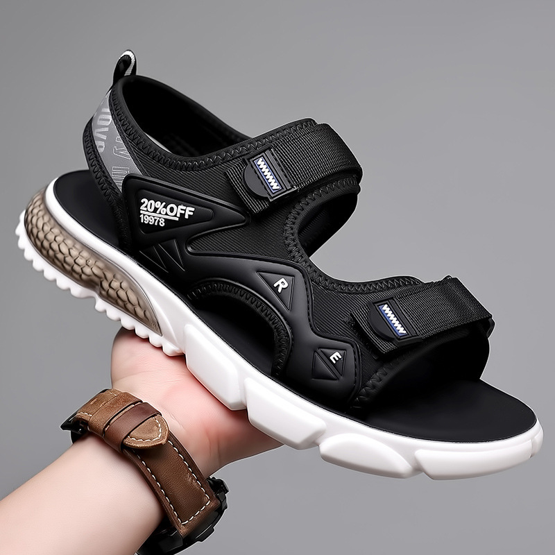 Sandals Men's Summer 2022 New High School Students' Sports Casual Breathable Beach Shoes Teenager Non-slip Sandals and Slippers Trendy