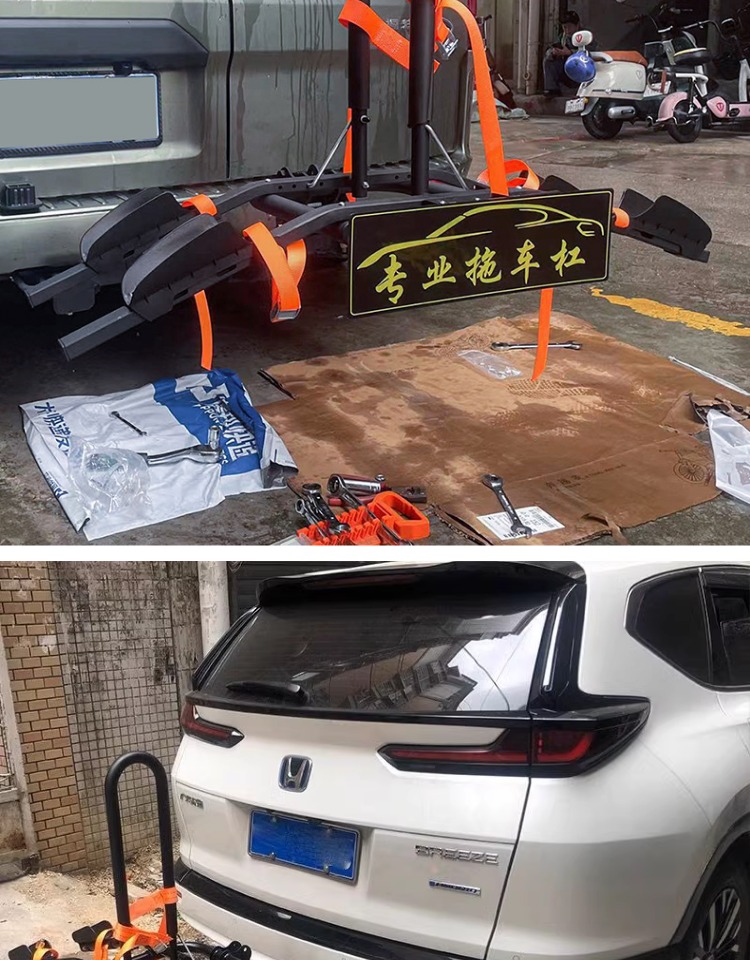Suitable for Buick Gl8 Lu Zun New Model Gl8652T Modified Square-Mouth Car-Mounted Bicycle Rack Folding Suspension Bicycle