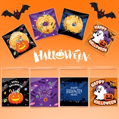 クロスボーダーハロウィン雰囲気粘着クッキーバッグスノーフレークペストリーキャンディ包装袋ハロウィンパーティーギフト粘着バッグ