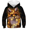 Digital starry sky, children's jacket with hood, 2022 collection, new collection, 3D, long sleeve