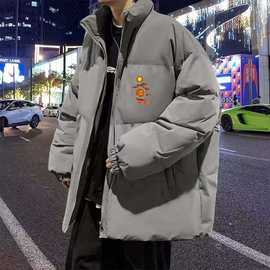 港风冬季棉衣男士加厚外套面包服搭配羽绒服韩版潮流立领棉服套装
