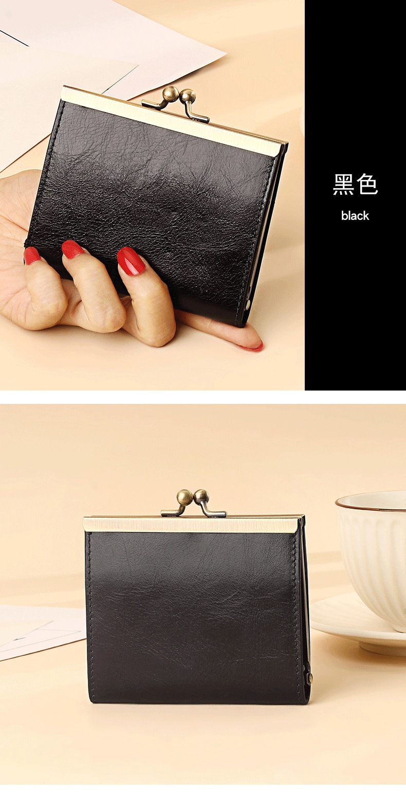 Unisex Rose Red Purple Red Solid Color Leather Card Holders display picture 8