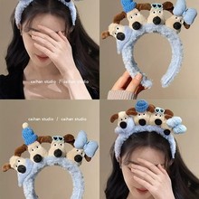 【包邮】治愈小狗~可爱毛绒狗狗发箍女2024秋冬新款甜美压发发卡