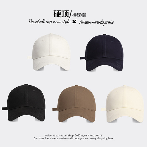 Big Head Baseball Cap with Hard Peak for Women, Summer Japanese Style Solid Color Face Covering Duckbill Cap, High Peak Student Couple Hat, Trendy for Men