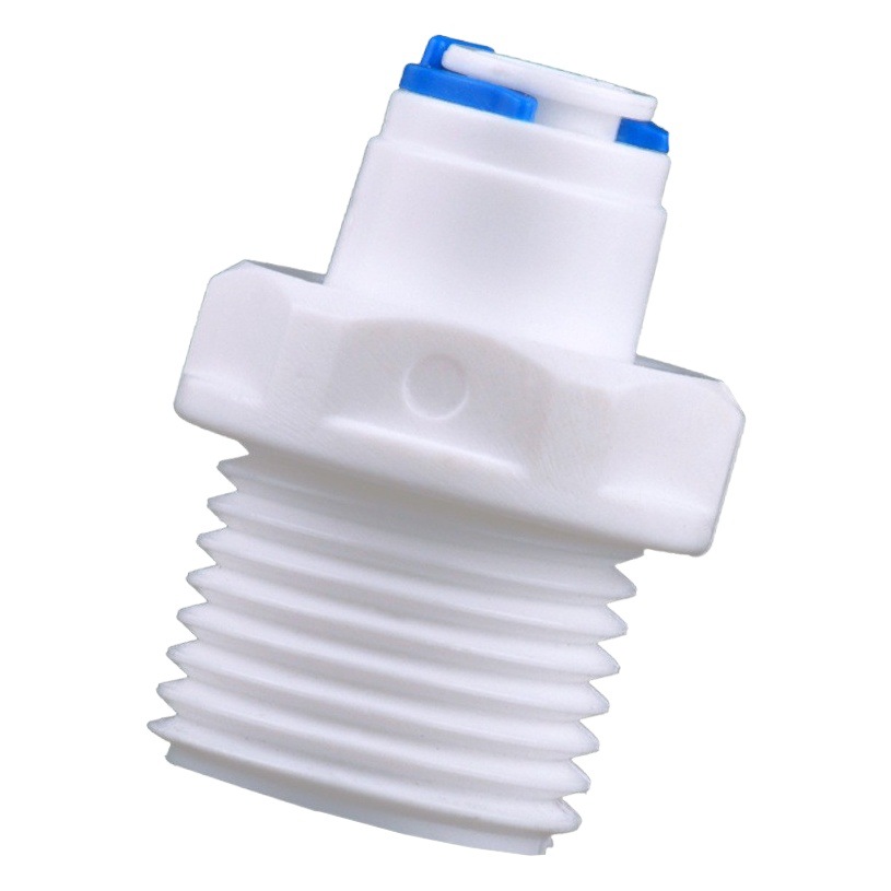 Comercio al por mayor 1046 conector purificador de agua dientes de tres puntos a su vez dos-en-uno recto a través de conector de enchufe rápido POM engrosamiento
