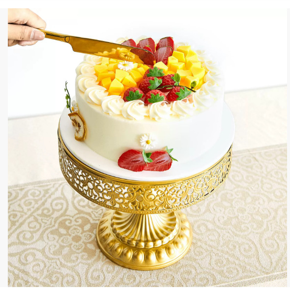 Creativo estilo europeo oro hueco estante de pastel de boda props mesa de postres decoración de postres tienda de postres refrigerio combinación de estante de pastel