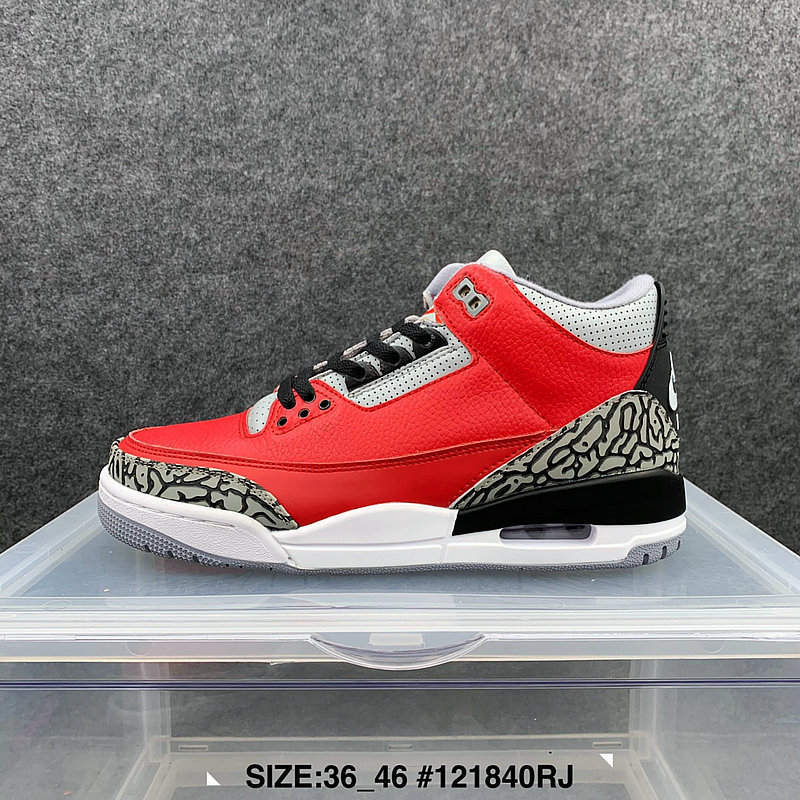 Top-Quality High Version Putian Shoes Foreign Trade Jordan Black Cement Flame Red Air Cushion Non-Slip Men's Basketball Shoes
