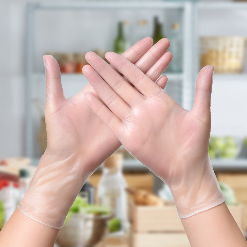 Wanli Disposable Gloves pvc Food Grade Thickened Durable Kitchen Baking Dishes Washing Household Cleaning Special Gloves