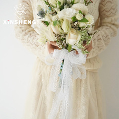 芯苼 蕾絲絲帶雪紗帶花束鮮花包裝材料手工diy花邊彩帶花店禮品花