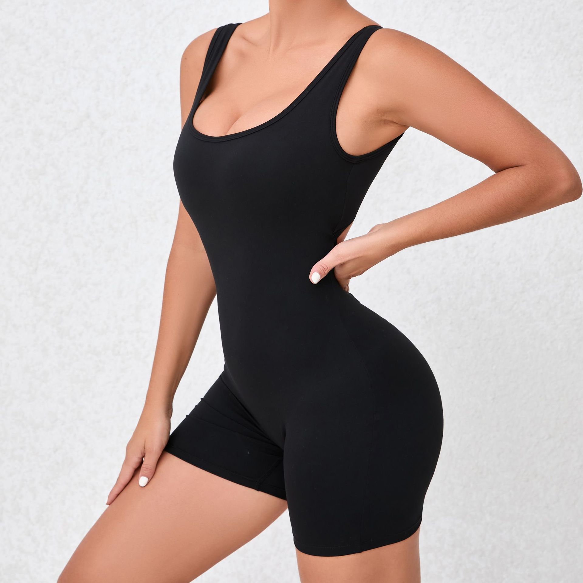 163g Weight Shorts Pants Length Nylon, Spandex Fabric Type Rompers Pants Type Fitness, Running Occasion Solid Color Pattern Spring&Summer Season Basic, Sport Style Style Basic Sport Style Solid Color Nylon Spandex Tracksuit Rompers 39