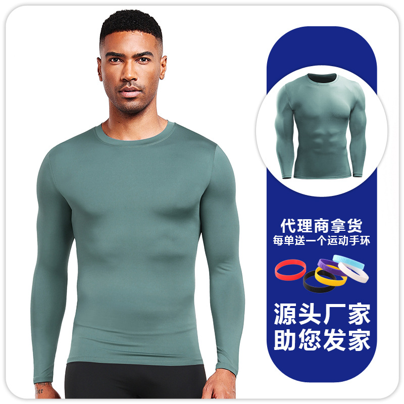 Ropa interior térmica para hombre otoño e invierno, ropa deportiva de fitness cálido, baloncesto de secado rápido y transpirable, maratón profesional