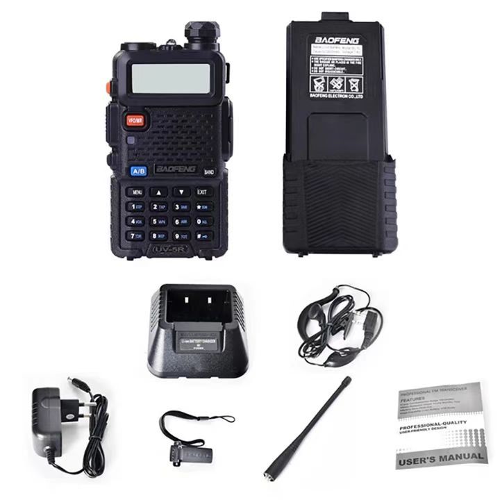 BAOFENG walkie-talkie UV-5R versión extendida verdadera 8W UV de alta potencia de doble segmento FM handstand al aire libre auto