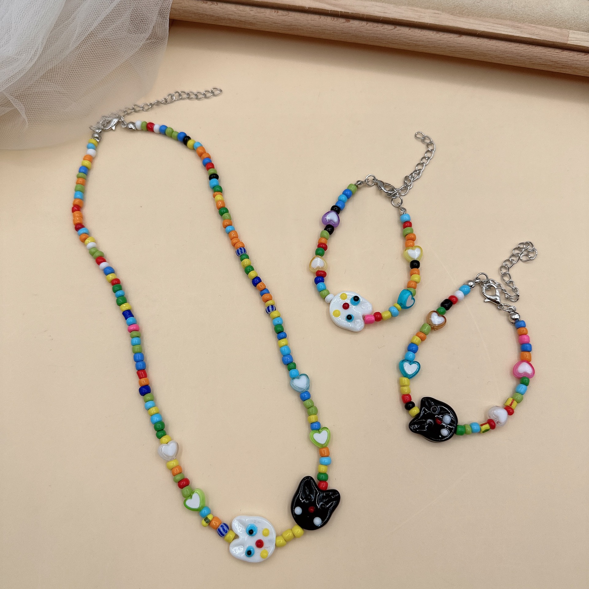 Cartoon colour map with beads