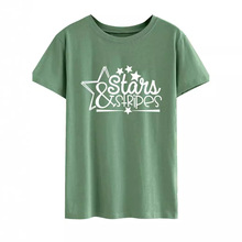 stars......2020新新款欧美潮流T恤跨境外贸女装短袖印花T恤