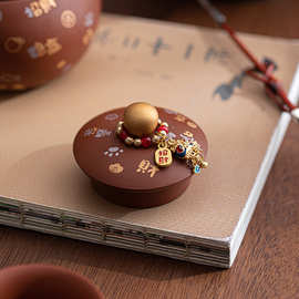 提溜小挂件吊坠家用纯手工创意盖碗茶壶壶绳茶具装饰品茶道零配件