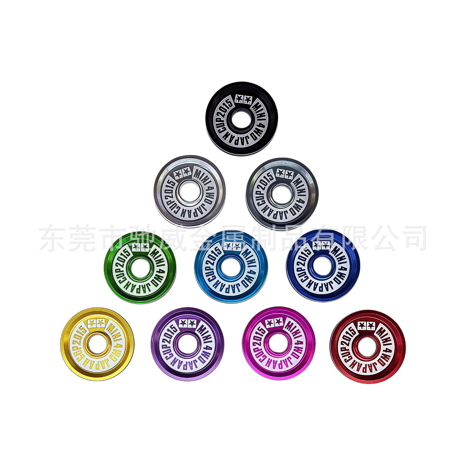 DIY 4WD car modification parts, 19mm double star engraved large aluminum alloy guide wheel, factory direct wholesale.