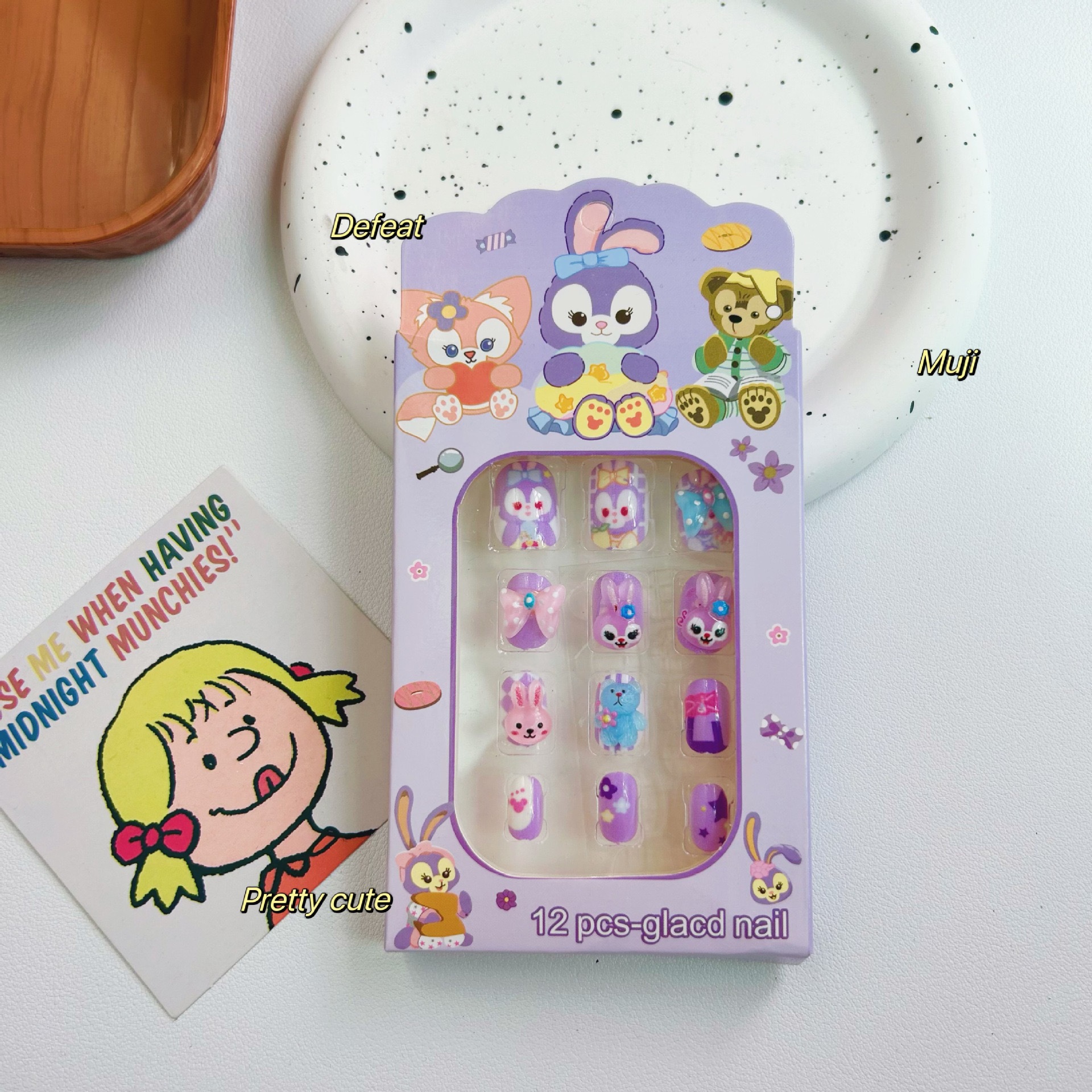 Niños dibujos animados estereoscópicos pegatinas de uñas niñas parches de uñas bebés desmontables impermeables uñas al por mayor