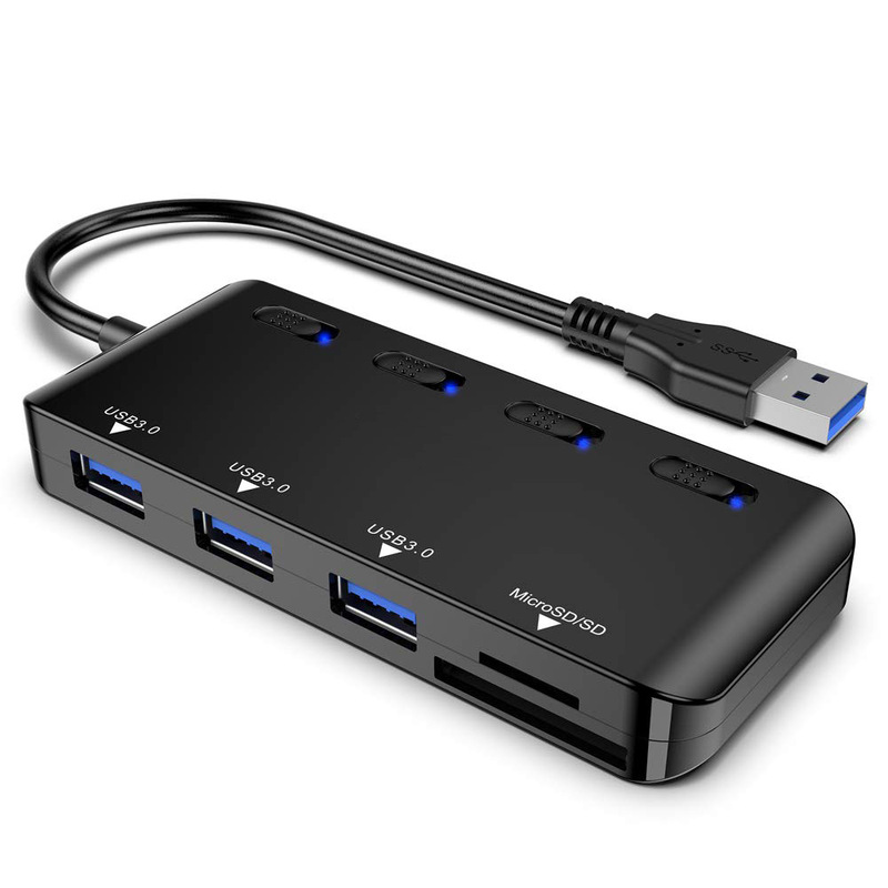 Usb3.0 Hub 3*Usb3.0+ Sd/Tf Dual Disk Charm