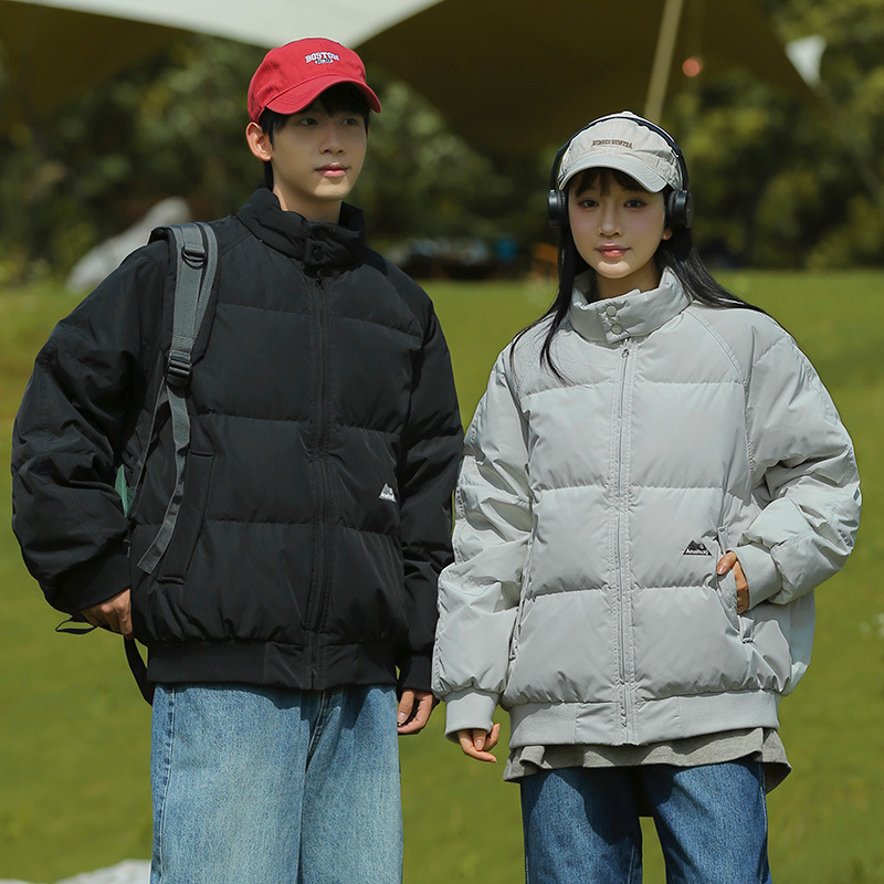 Europa y los Estados Unidos 2024 otoño y invierno ropa corta de algodón de mujer cuello coreano acrecentado chaqueta de algodón chaqueta de béisbol de estudiantes chaqueta image 5
