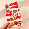 Children's Christmas red hair rope, hair accessory, hairgrip, hairpins for elderly